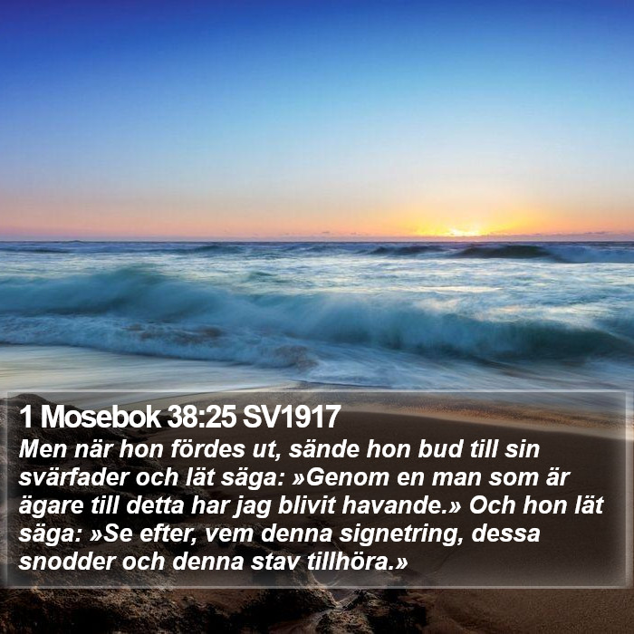 1 Mosebok 38:25 SV1917 Bible Study