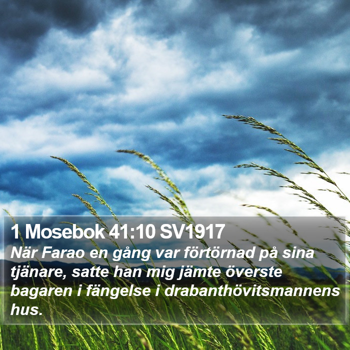 1 Mosebok 41:10 SV1917 Bible Study