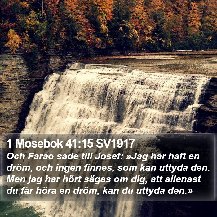 1 Mosebok 41:15 SV1917 Bible Study