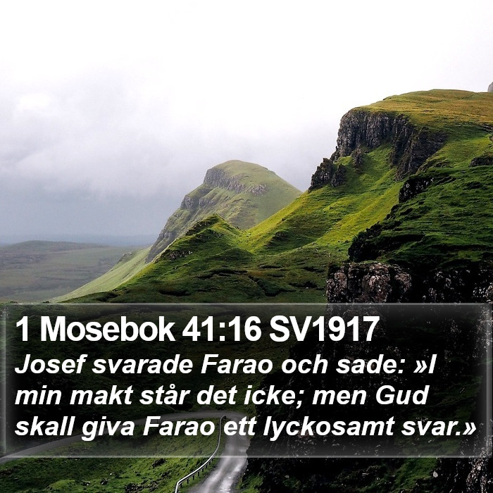 1 Mosebok 41:16 SV1917 Bible Study