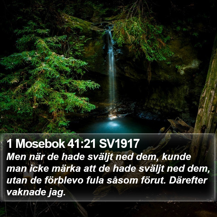 1 Mosebok 41:21 SV1917 Bible Study