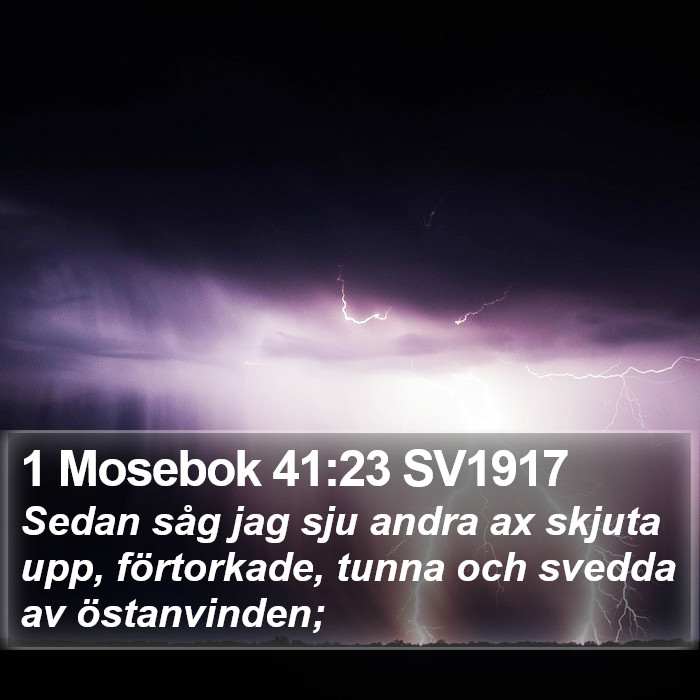 1 Mosebok 41:23 SV1917 Bible Study