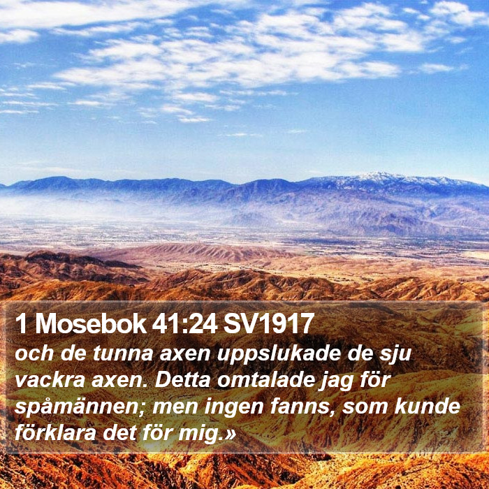 1 Mosebok 41:24 SV1917 Bible Study