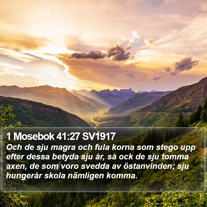 1 Mosebok 41:27 SV1917 Bible Study