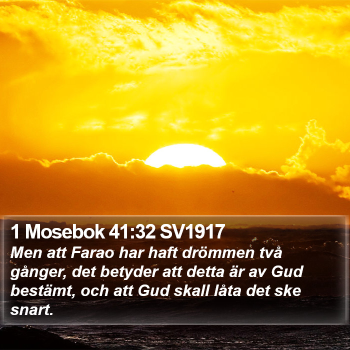 1 Mosebok 41:32 SV1917 Bible Study