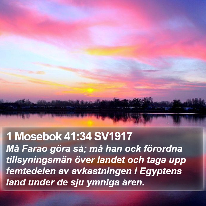 1 Mosebok 41:34 SV1917 Bible Study