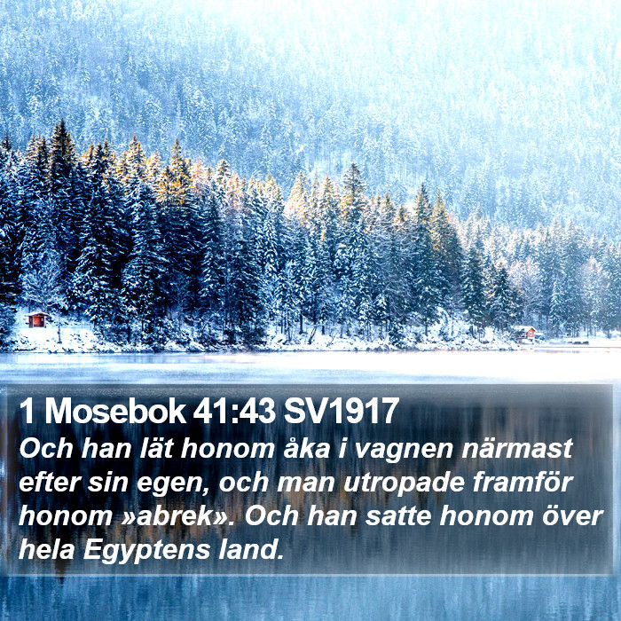 1 Mosebok 41:43 SV1917 Bible Study