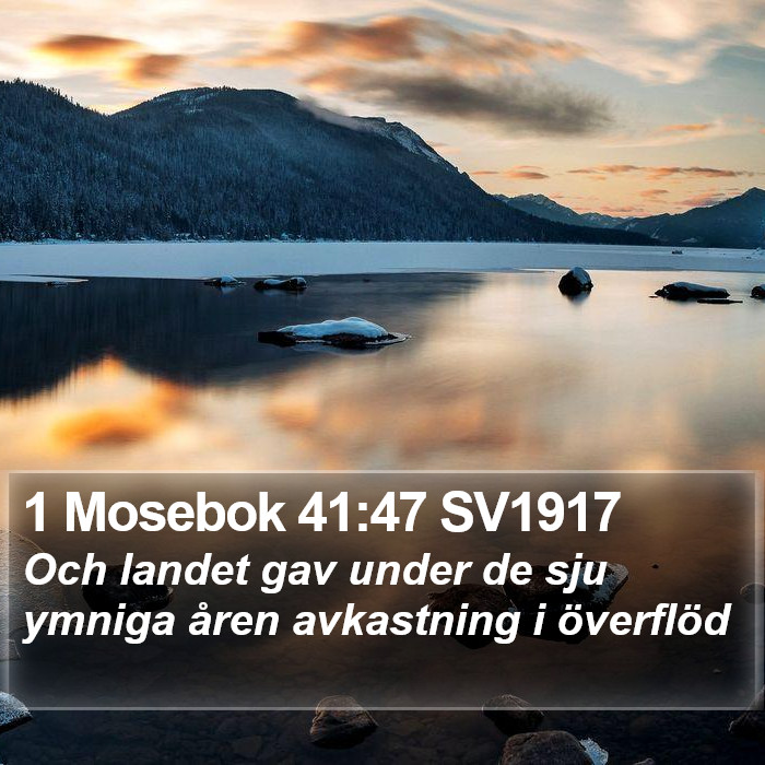 1 Mosebok 41:47 SV1917 Bible Study