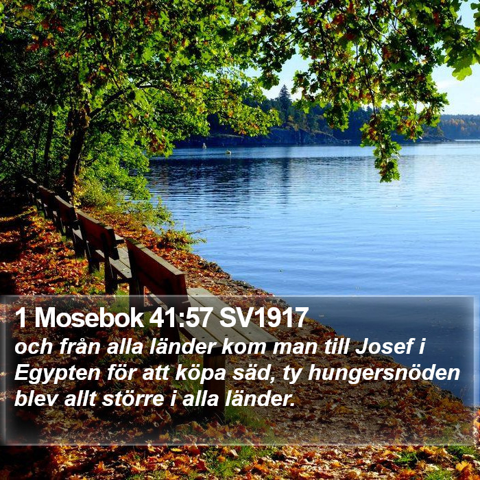 1 Mosebok 41:57 SV1917 Bible Study