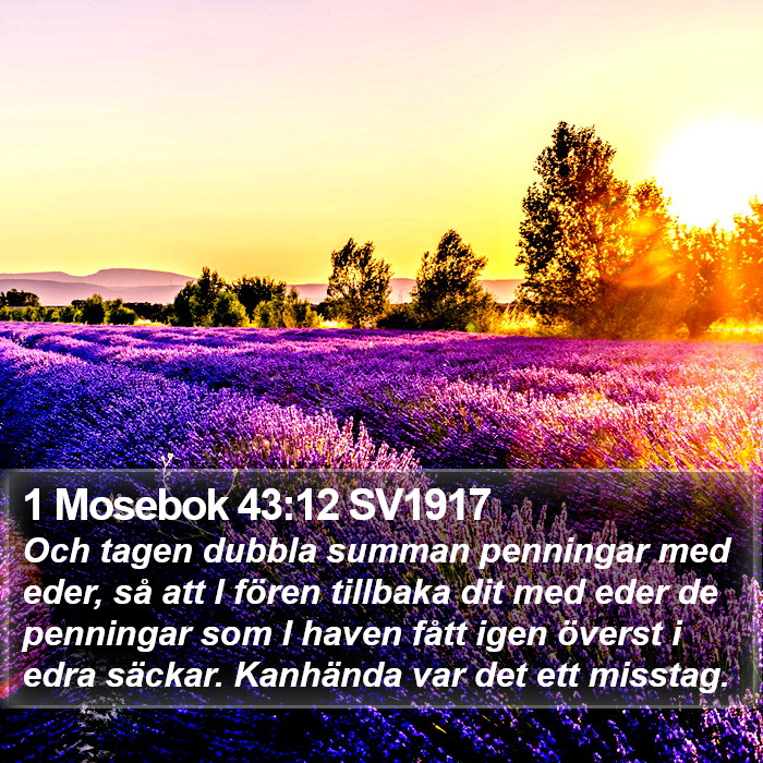 1 Mosebok 43:12 SV1917 Bible Study