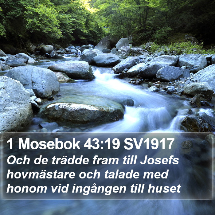 1 Mosebok 43:19 SV1917 Bible Study