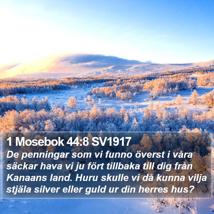 1 Mosebok 44:8 SV1917 Bible Study