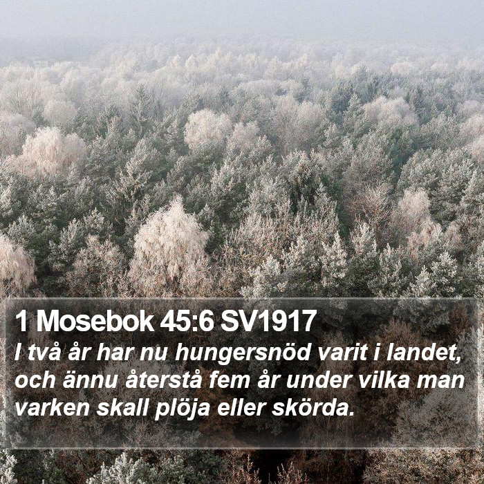 1 Mosebok 45:6 SV1917 Bible Study