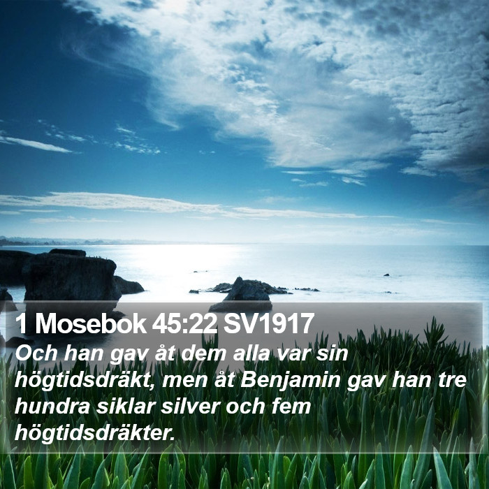 1 Mosebok 45:22 SV1917 Bible Study