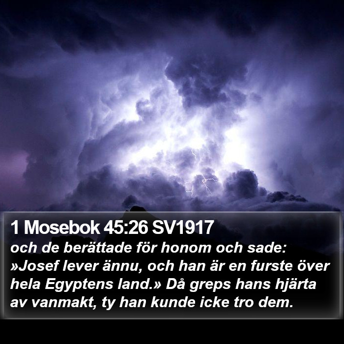 1 Mosebok 45:26 SV1917 Bible Study