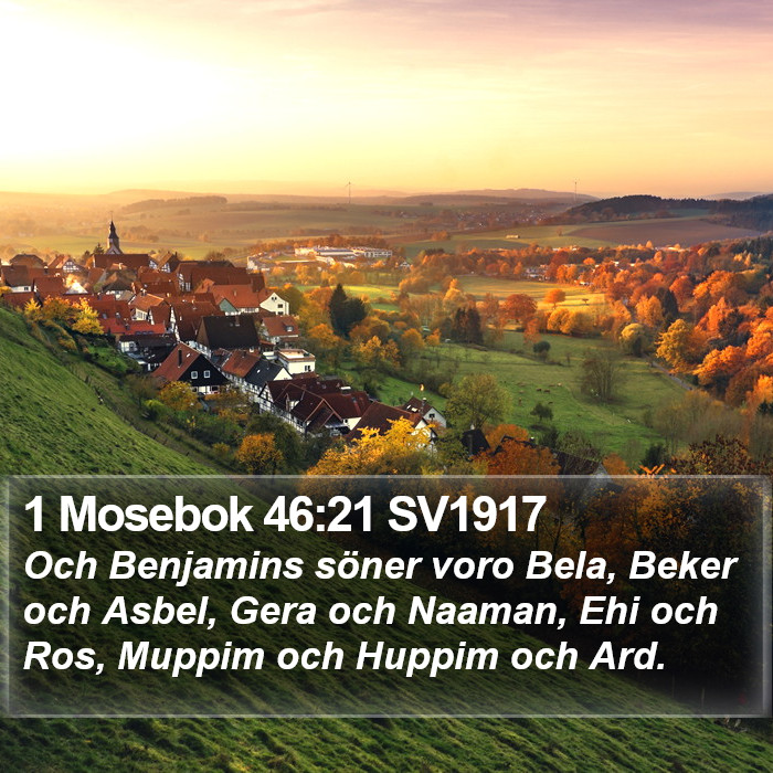 1 Mosebok 46:21 SV1917 Bible Study