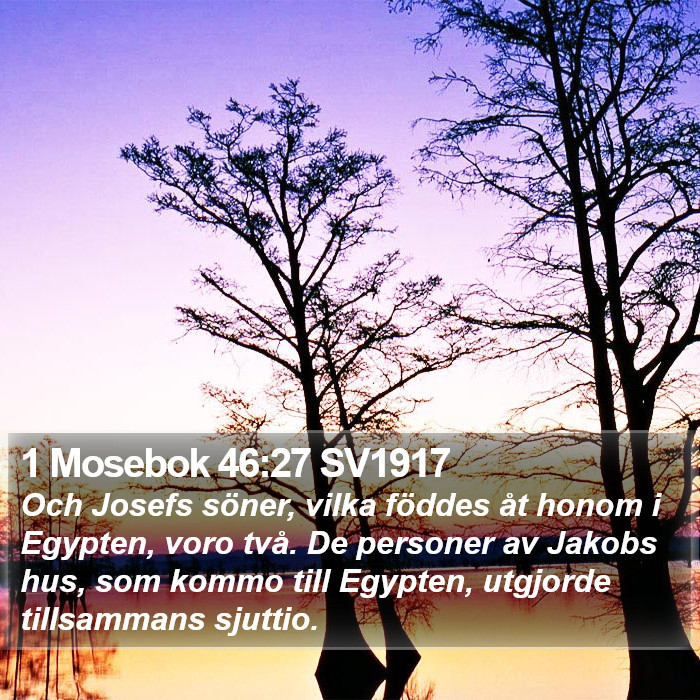 1 Mosebok 46:27 SV1917 Bible Study