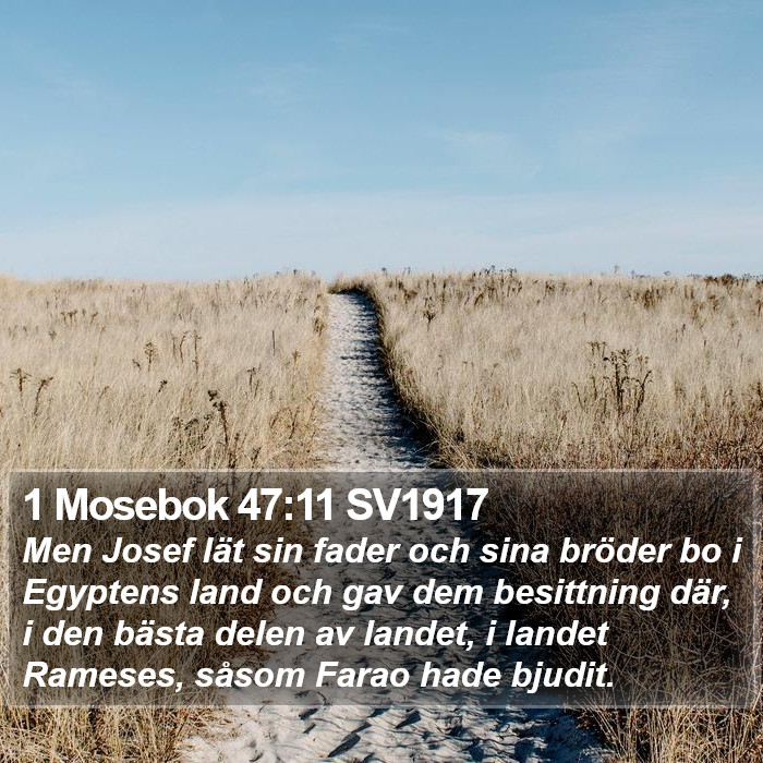 1 Mosebok 47:11 SV1917 Bible Study