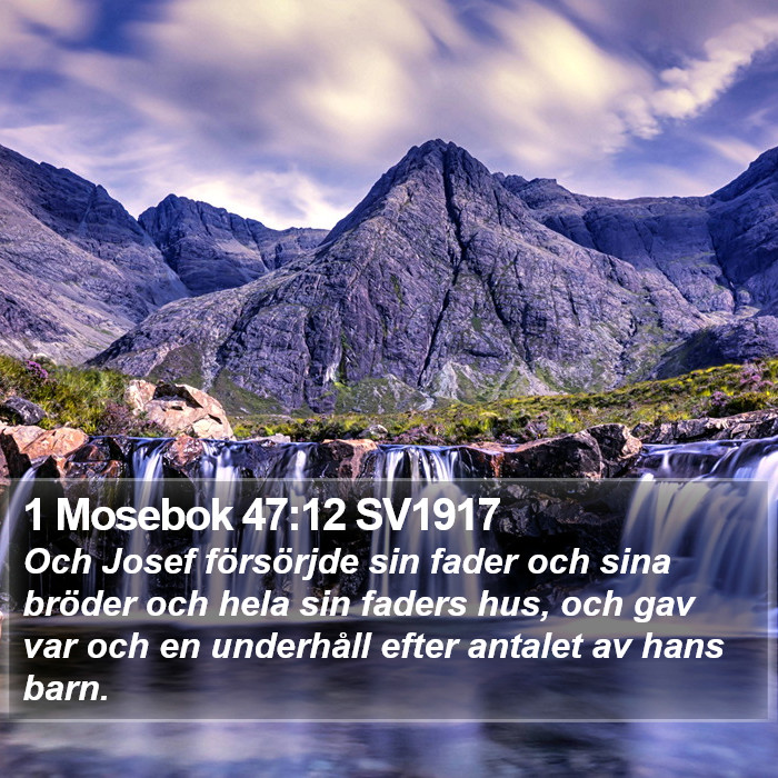 1 Mosebok 47:12 SV1917 Bible Study