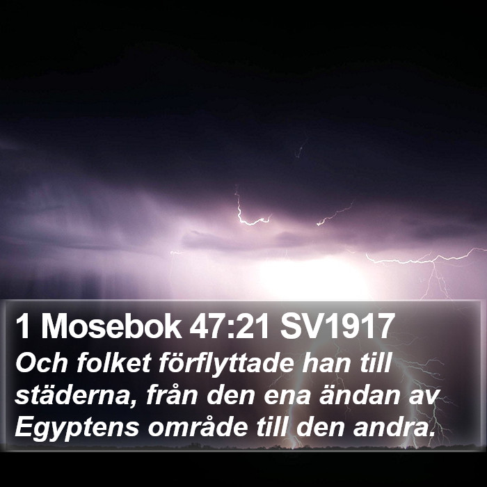 1 Mosebok 47:21 SV1917 Bible Study