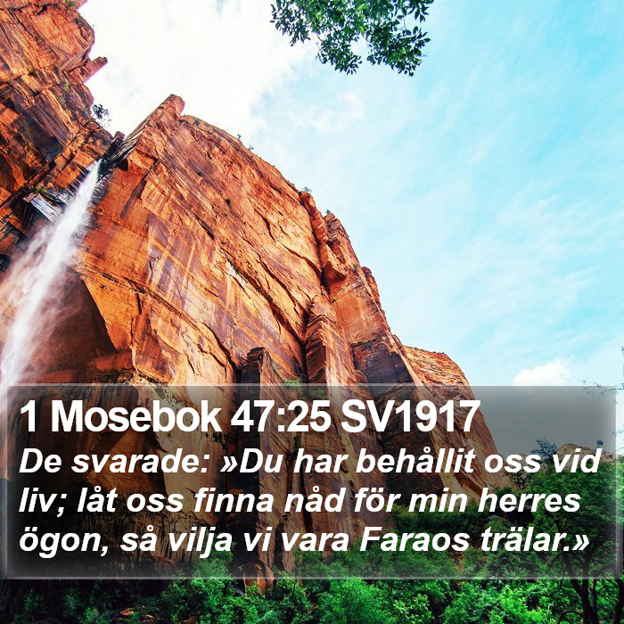 1 Mosebok 47:25 SV1917 Bible Study