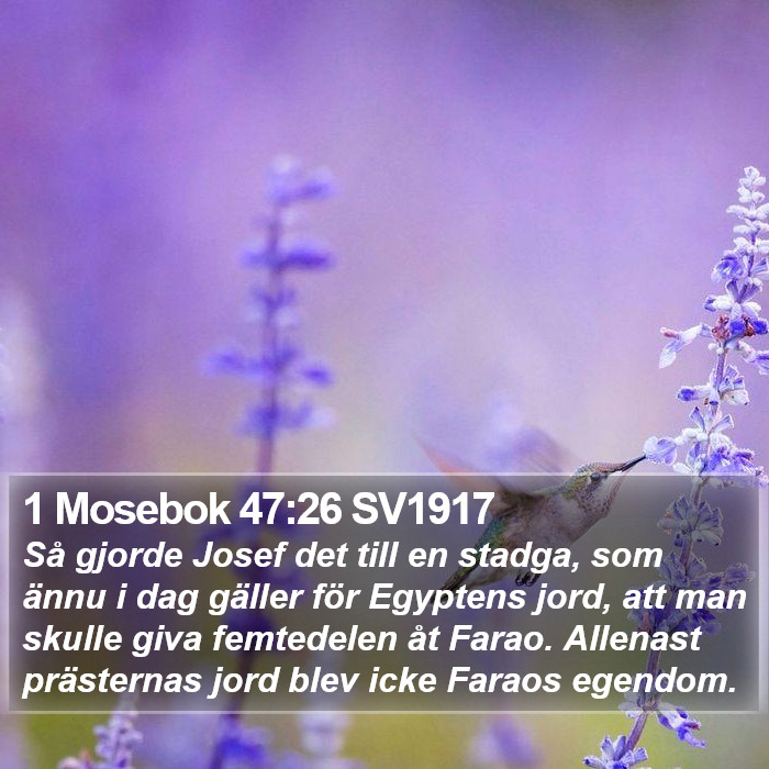 1 Mosebok 47:26 SV1917 Bible Study