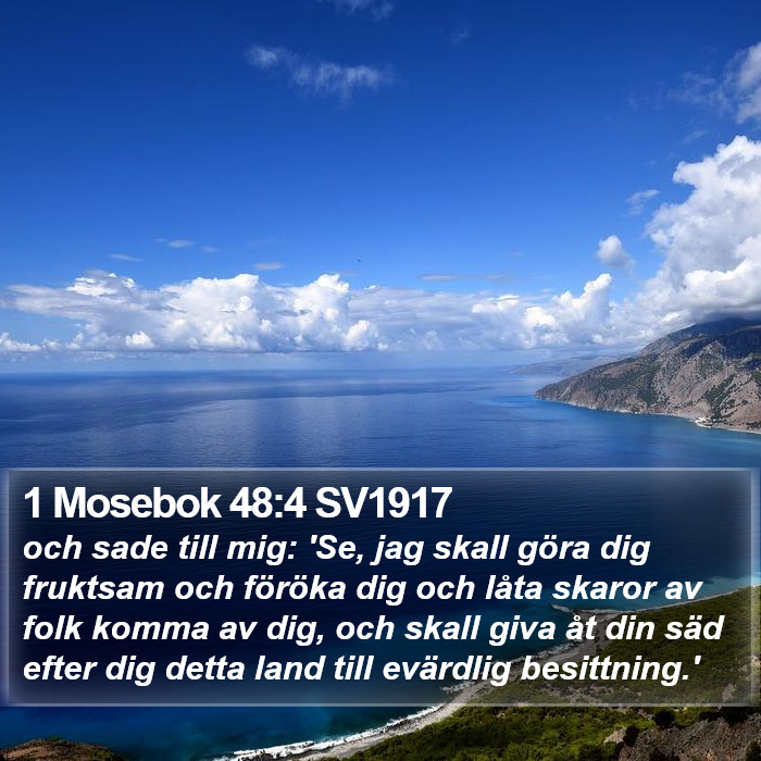1 Mosebok 48:4 SV1917 Bible Study