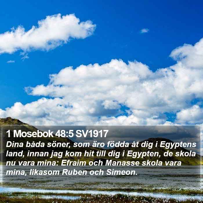 1 Mosebok 48:5 SV1917 Bible Study