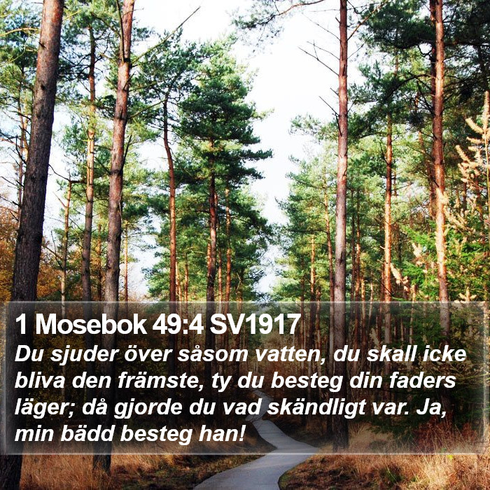 1 Mosebok 49:4 SV1917 Bible Study
