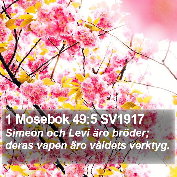 1 Mosebok 49:5 SV1917 Bible Study
