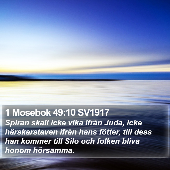 1 Mosebok 49:10 SV1917 Bible Study