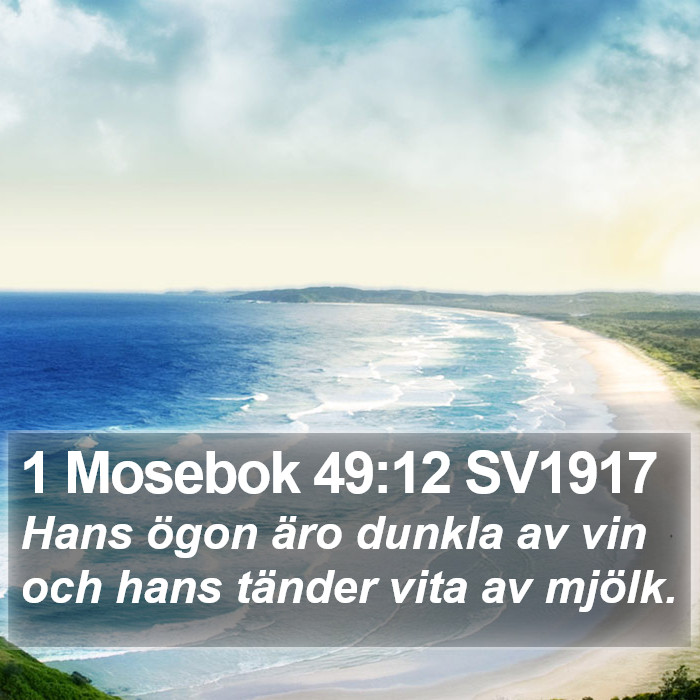 1 Mosebok 49:12 SV1917 Bible Study