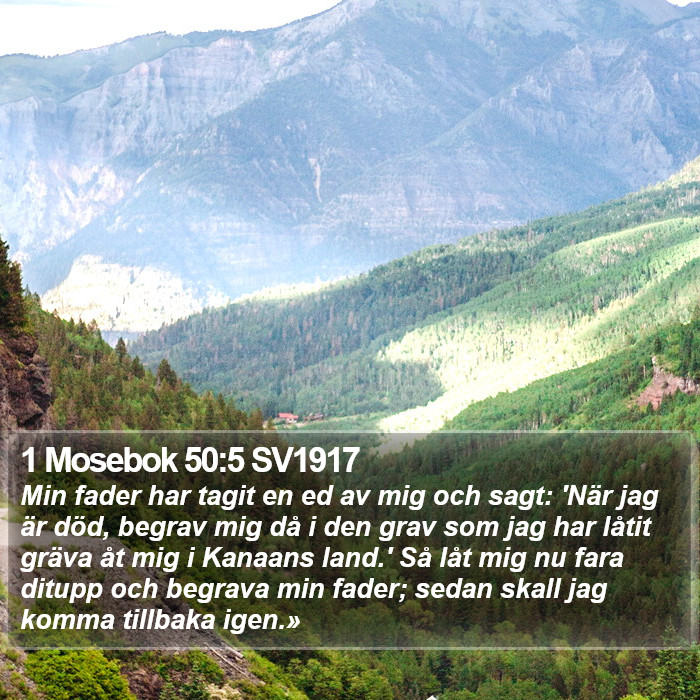 1 Mosebok 50:5 SV1917 Bible Study