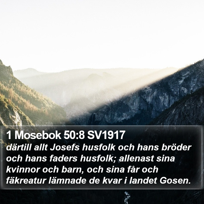 1 Mosebok 50:8 SV1917 Bible Study