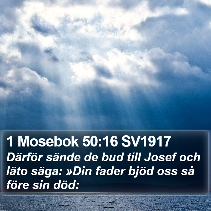1 Mosebok 50:16 SV1917 Bible Study