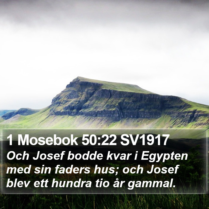 1 Mosebok 50:22 SV1917 Bible Study