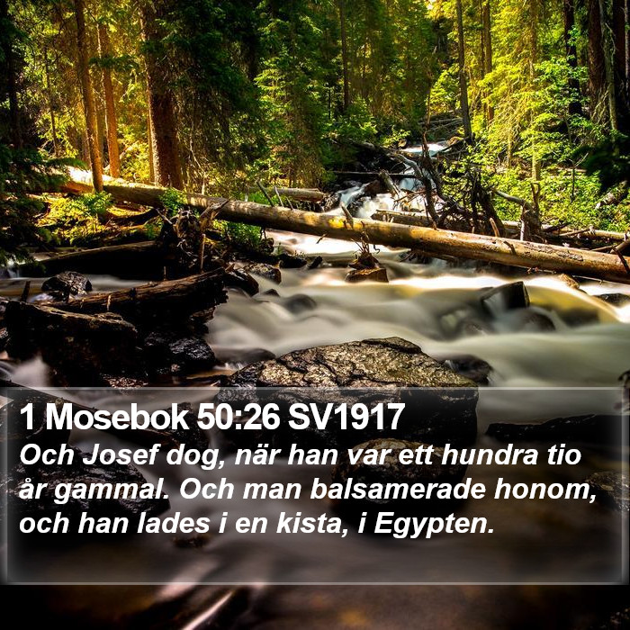 1 Mosebok 50:26 SV1917 Bible Study