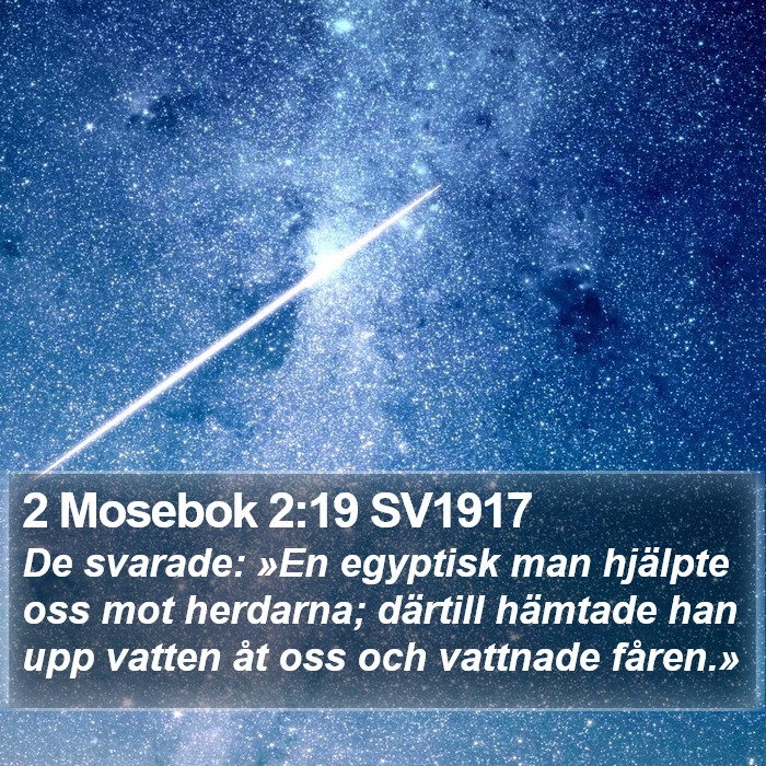 2 Mosebok 2:19 SV1917 Bible Study