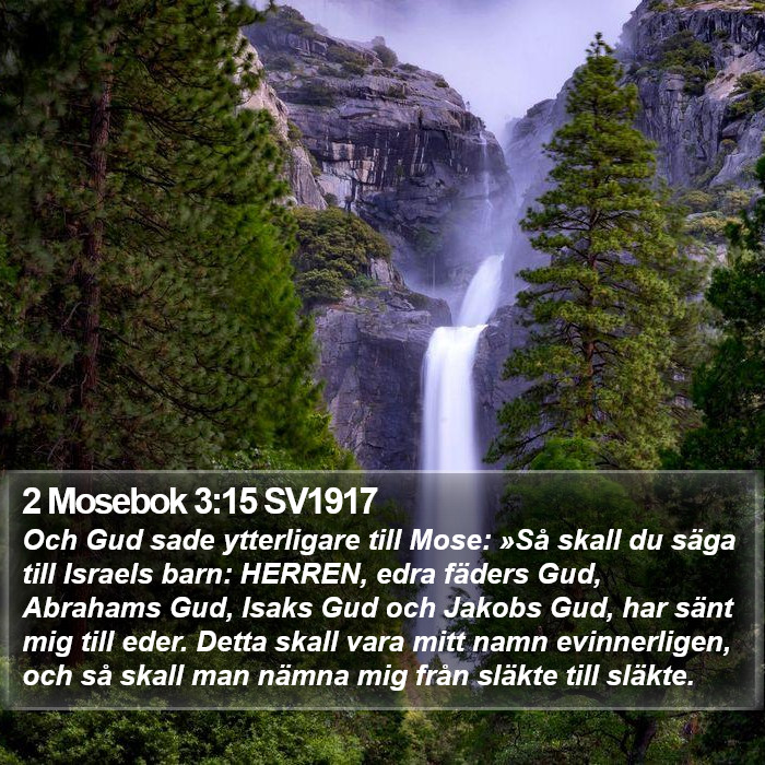 2 Mosebok 3:15 SV1917 Bible Study