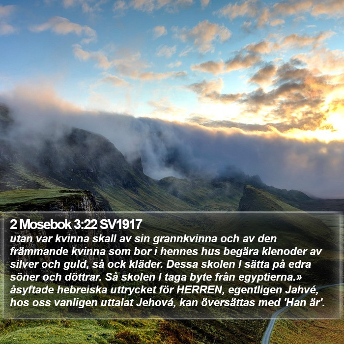 2 Mosebok 3:22 SV1917 Bible Study