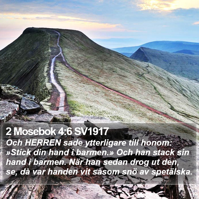 2 Mosebok 4:6 SV1917 Bible Study