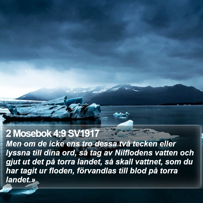 2 Mosebok 4:9 SV1917 Bible Study