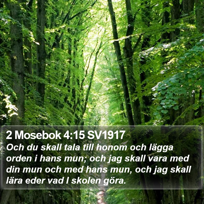 2 Mosebok 4:15 SV1917 Bible Study