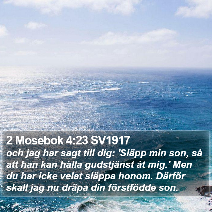 2 Mosebok 4:23 SV1917 Bible Study