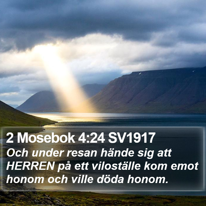 2 Mosebok 4:24 SV1917 Bible Study