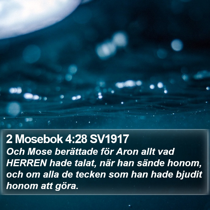 2 Mosebok 4:28 SV1917 Bible Study