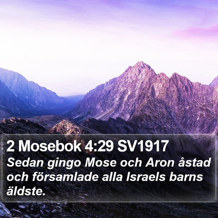 2 Mosebok 4:29 SV1917 Bible Study