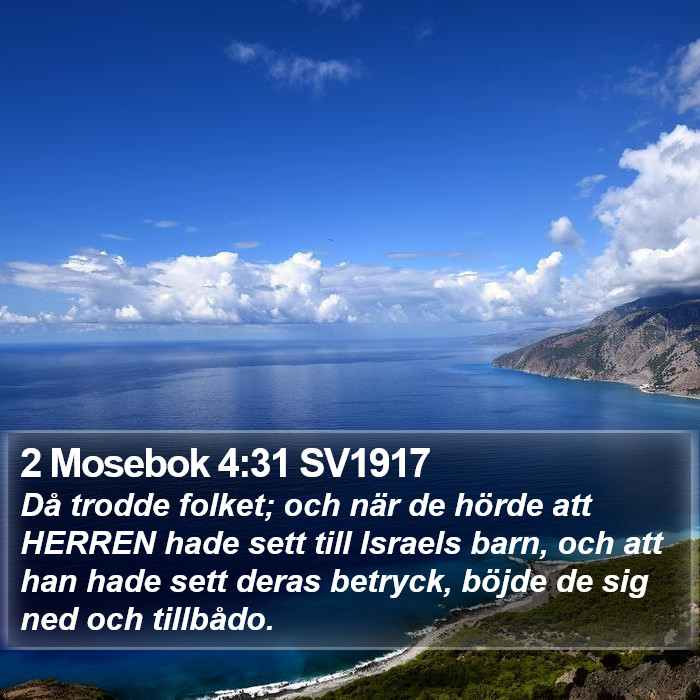 2 Mosebok 4:31 SV1917 Bible Study
