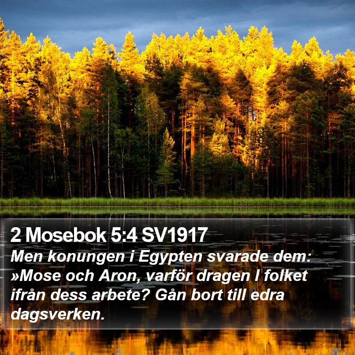 2 Mosebok 5:4 SV1917 Bible Study