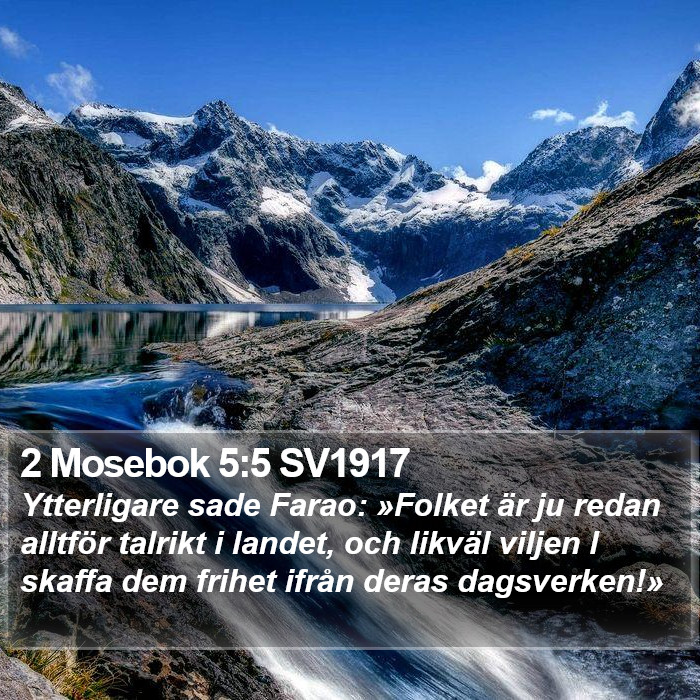 2 Mosebok 5:5 SV1917 Bible Study